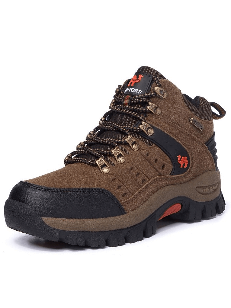 Fashionable Trekking Waterproof Boots SF0814 with PU upper, round toe, EVA insole, and rubber outsole. Ideal for male hikers.